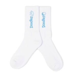 Doodles Hap & Mello Socks White OS NWT IN PACKAGE